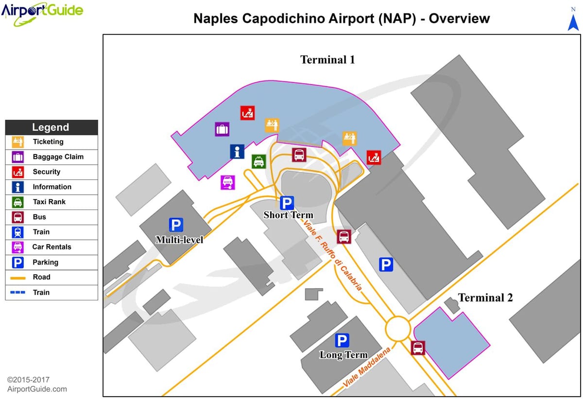 Mapa Neapolu, Włochy