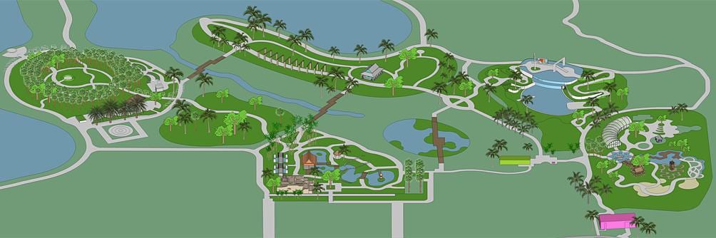 Mapa ogrodu Botanicznego w Neapolu