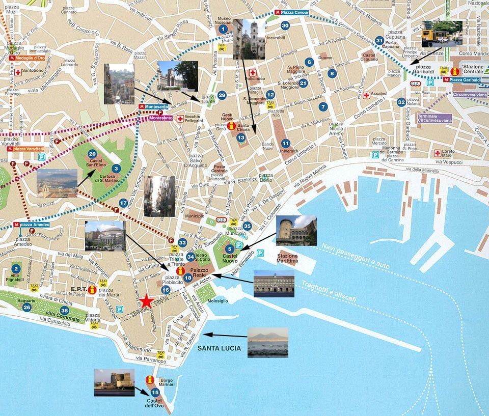 Mapa portu Neapol 