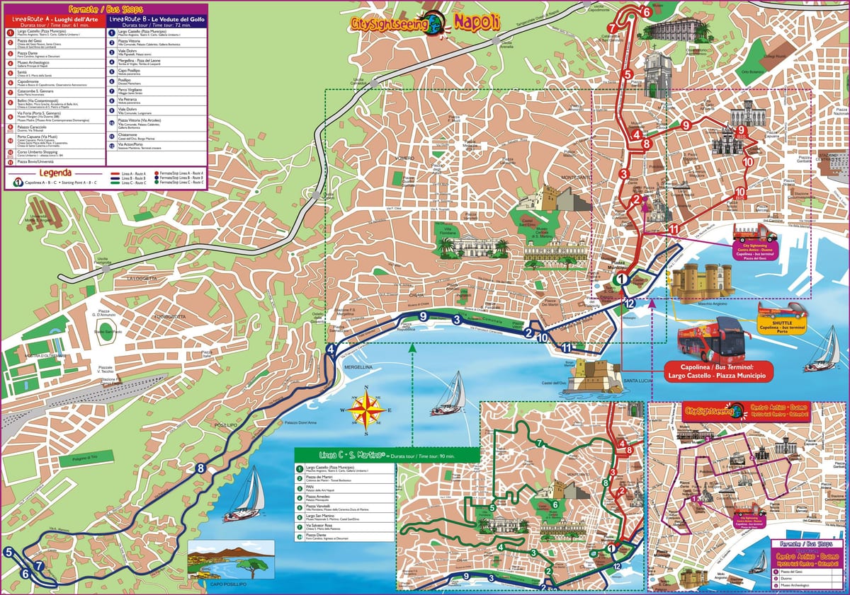 Mapa miasta Neapol