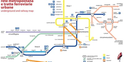 Mapa Neapol kolejka