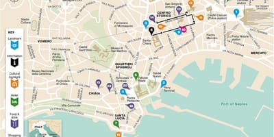 Mapa Neapolu w Hiszpańskim kwartale
